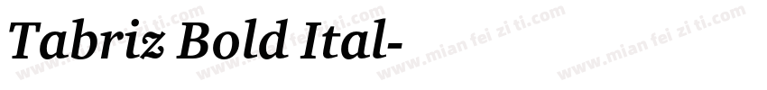 Tabriz Bold Ital字体转换